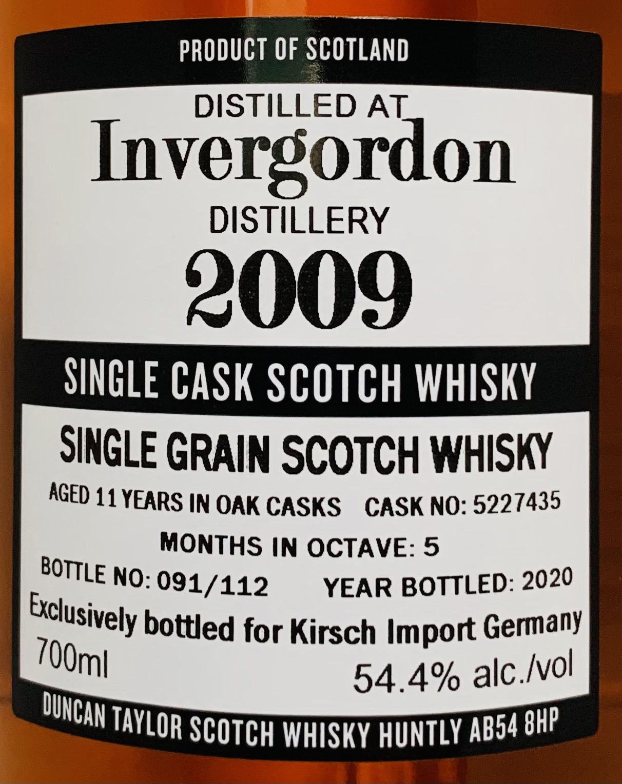 Invergordon 2009/2020 - 11 Jahre Single Grain Scotch Whisky
