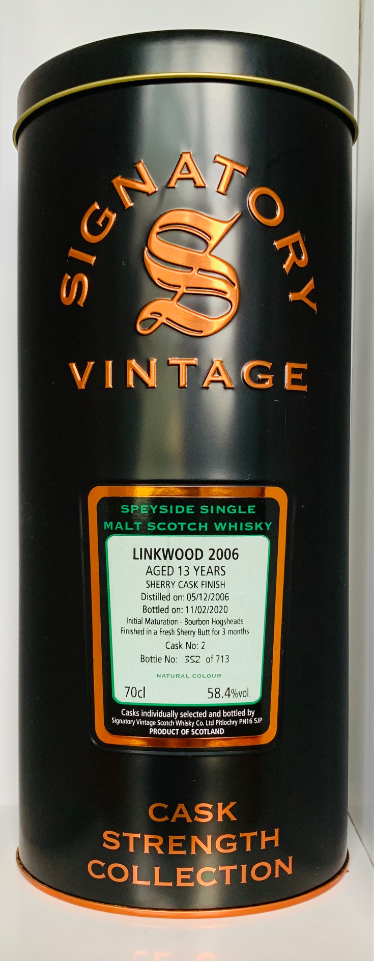 Linkwood 2006/2020 13 Jahre Fresh Sherry Butt Finish Cask #2 58,4% (Signatory Vintage)